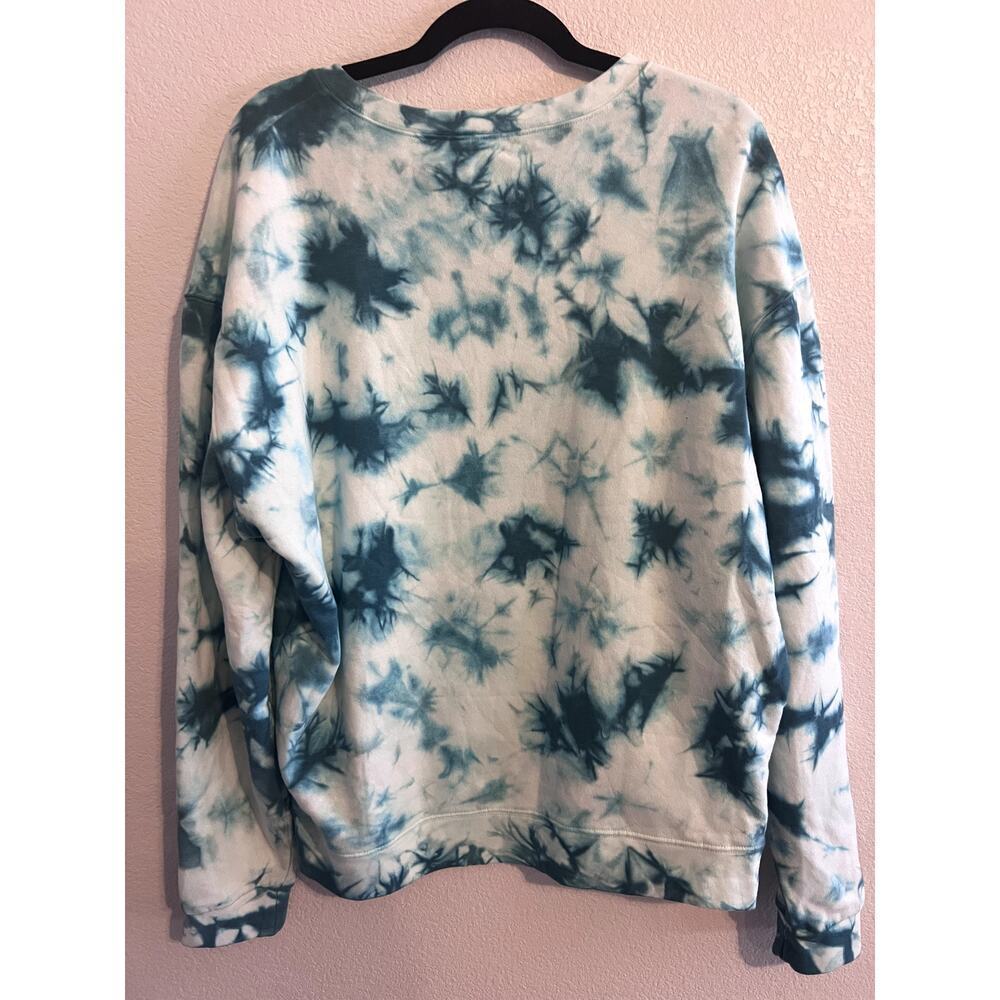 Buc-ee's Sweatshirt tie dye blue size M Beaver Women men Sweater pullover - Picture 7 of 8